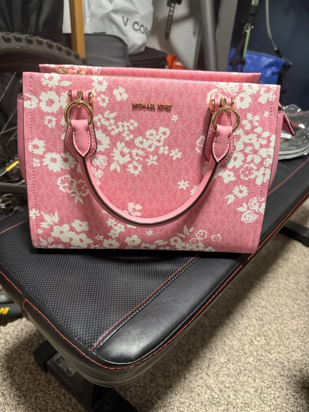Marilyn Medium Printed Signature Logo Satchel